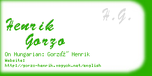 henrik gorzo business card